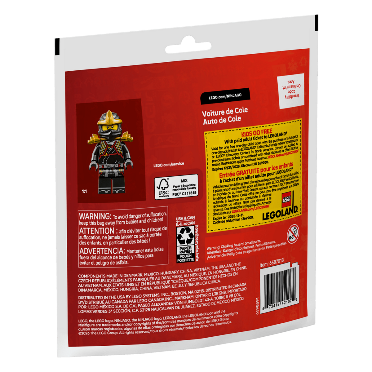 LEGO NINJAGO Legacy Ninja Cole's Car 30723 Building Set