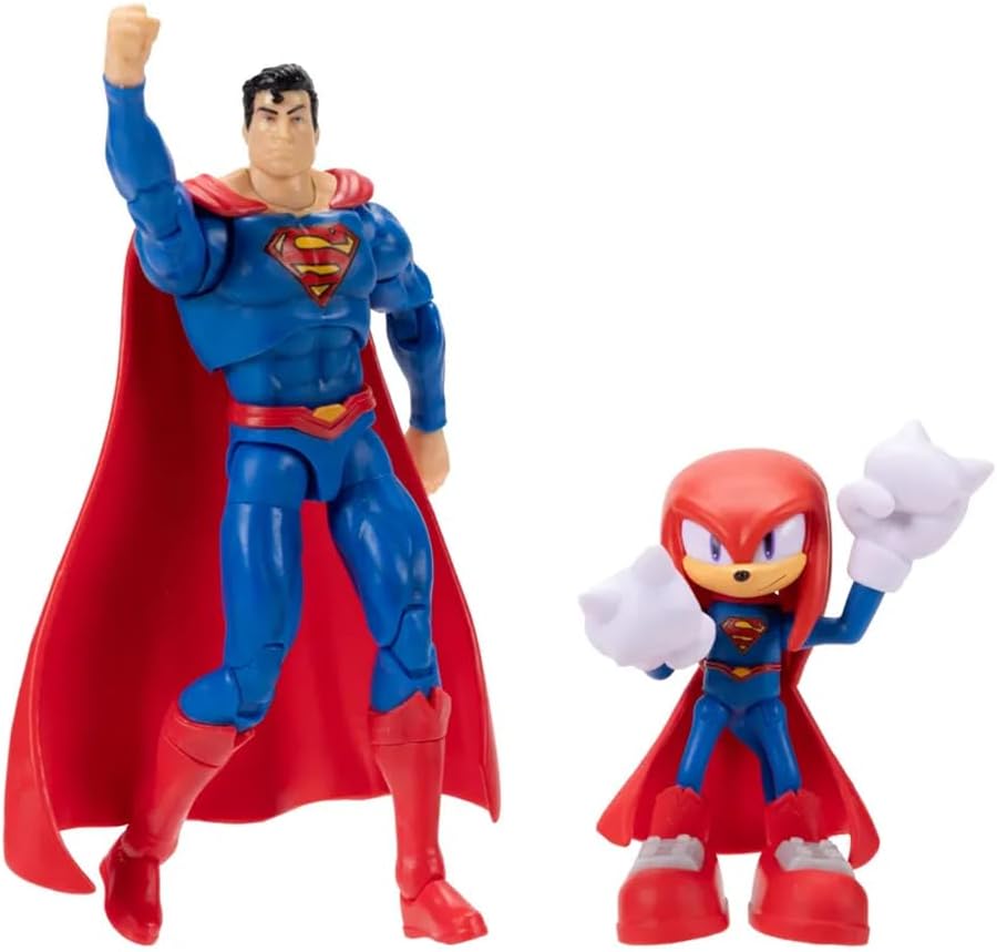Jakks Pacific DC x Sonic the Hedgehog Knuckles & Superman Action Figure 2 Pack