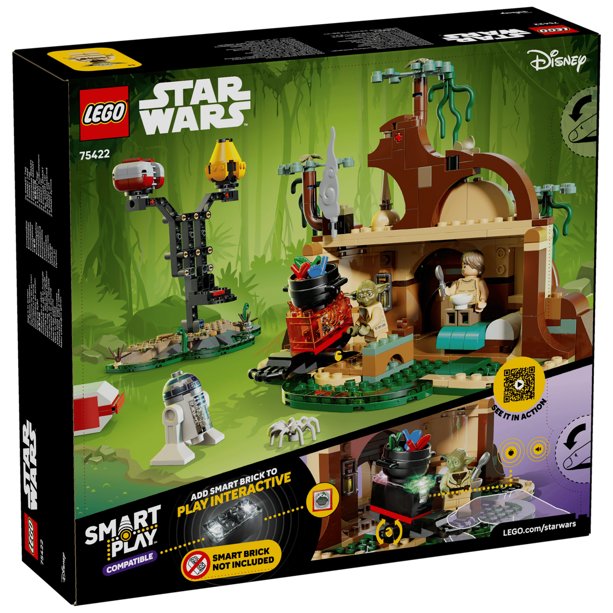 LEGO Star Wars SMART Play Yoda's Hut and Jedi Training 75422 Building Set 440 Pieces