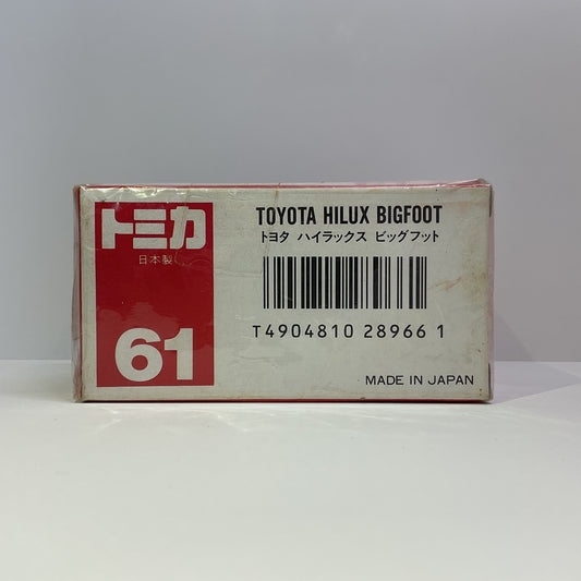 1988 Takara Tomy Tomica No.61 Toyota Hilux Bigfoot Red 1/62 Made in Japan