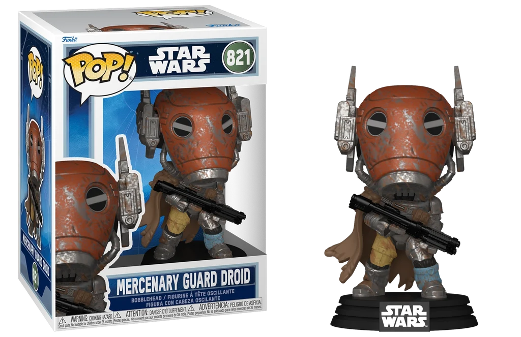 Funko Pop! Star Wars The Mandalorian And Grogu Mercenary Guard Droid Bobble-Head Figure #821