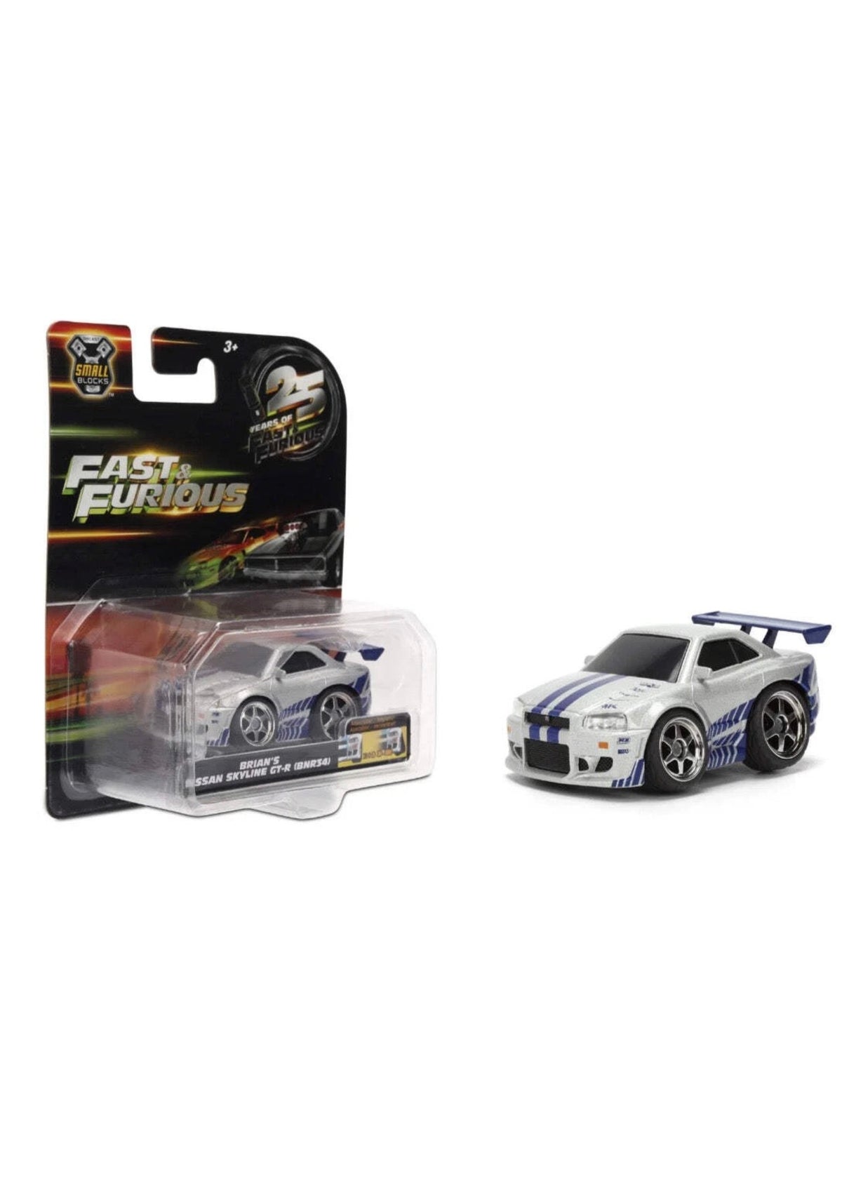 Jada Toys Small Blocks Fast & Furious Brian's Nissan Skyline GT-R (BNR34) 1:43 Scale