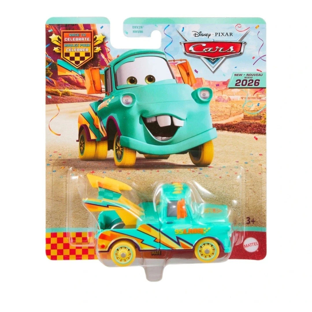 Mattel Disney Pixar Cars Race to Celebrate Mater Die-Cast Vehicle – Collectible Toy Car