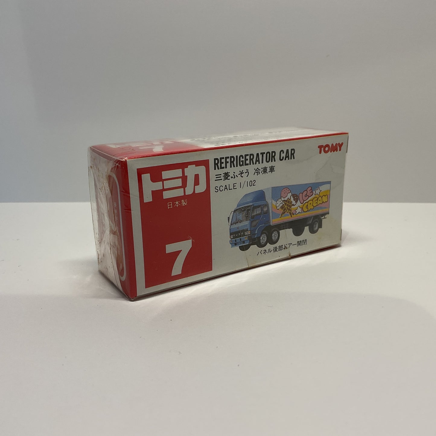 1988 Takara Tomy Tomica No.7 Mitsubishi Fuso Refrigerator Car 1/102 Made In Japan