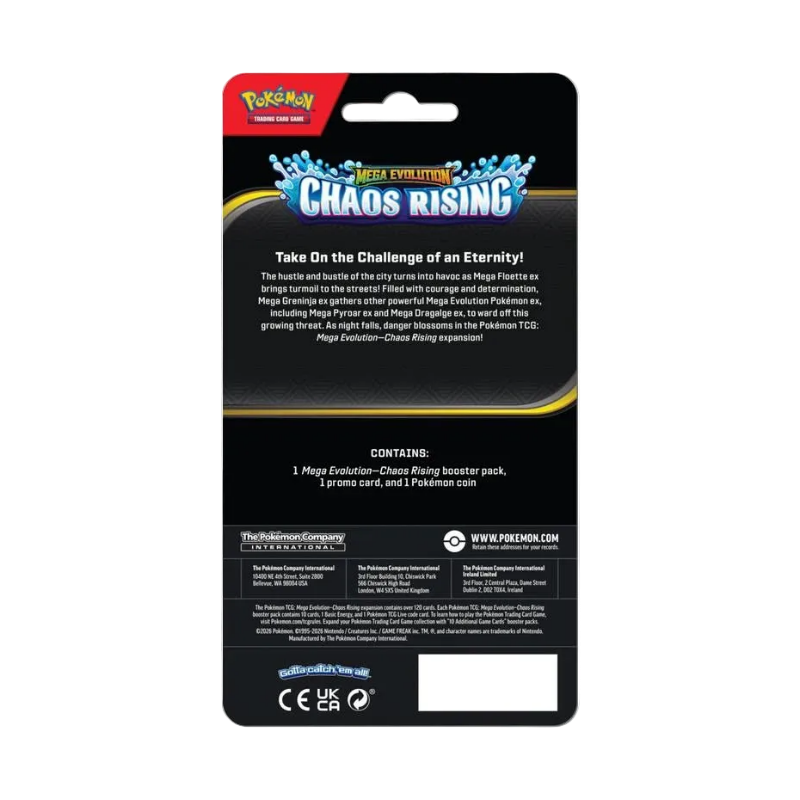 Pokémon TCG Mega Evolution Chaos Rising Checklane Blister With Toxel Promo Card & Booster Pack