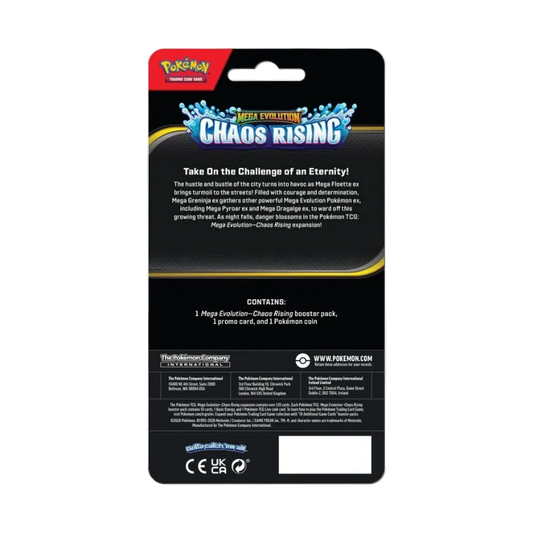 Pokémon TCG Mega Evolution Chaos Rising Checklane Blister With Toxel Promo Card & Booster Pack