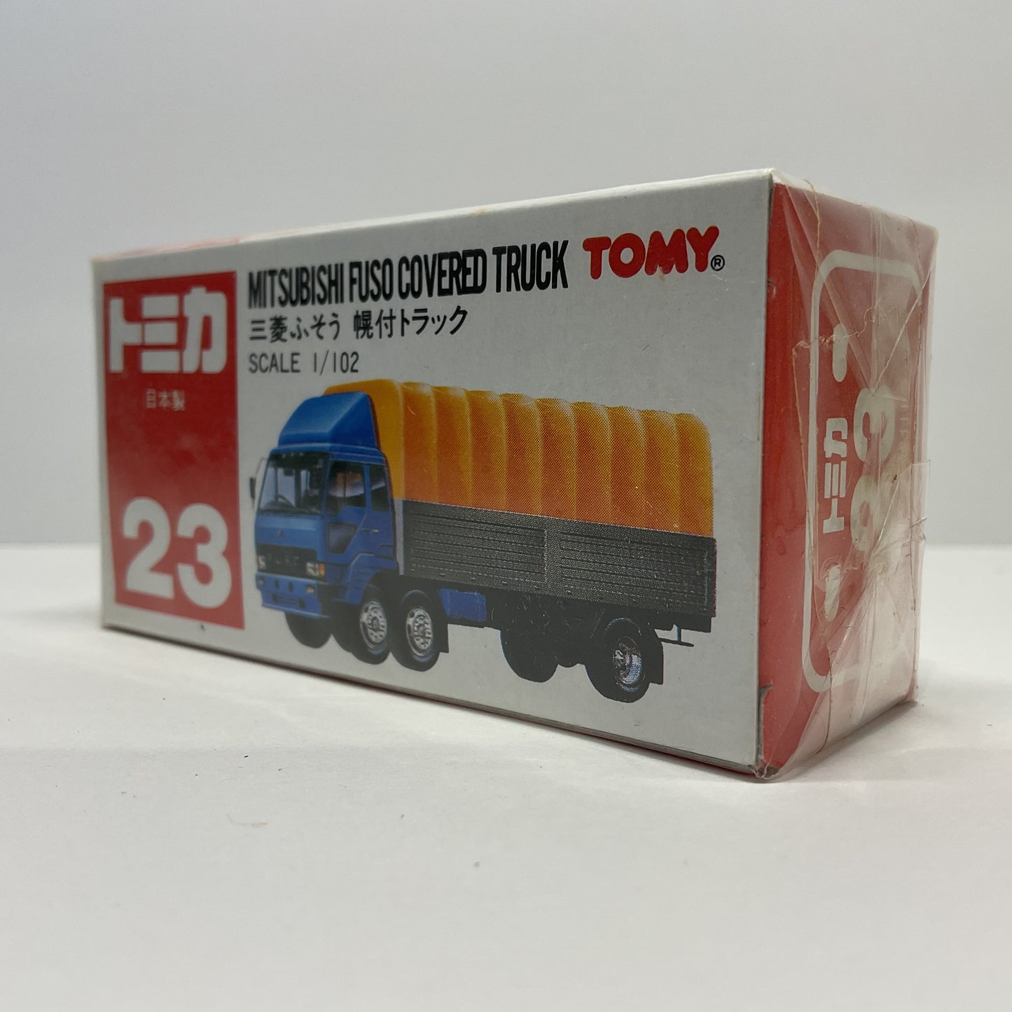 1990 Takara Tomy Tomica No.23 Mitsubishi Fuso Covered Truck 1/102 Made In Japan