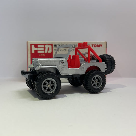 1988 Takara Tomy Tomica No.25 Mitsubishi Jeep Bigfoot Silver Made In Japan