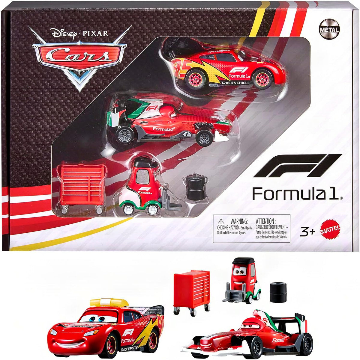 Mattel Disney Pixar Cars x Formula 1 Diecast 3-Car Set