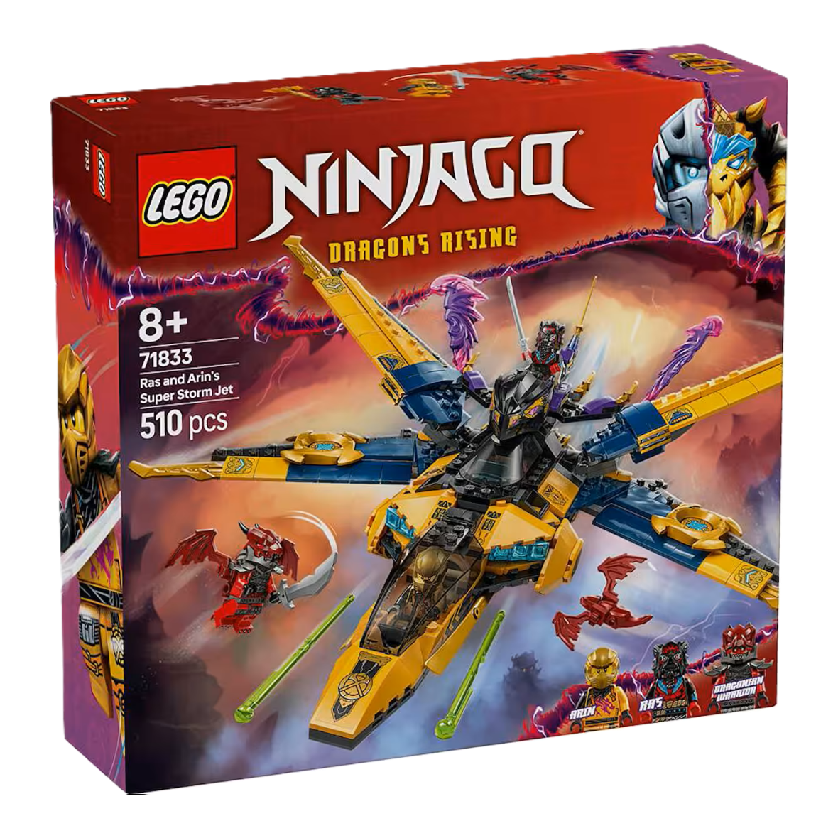 LEGO NINJAGO Dragons Rising Ras and Arin's Super Storm Jet 71833 Building Set