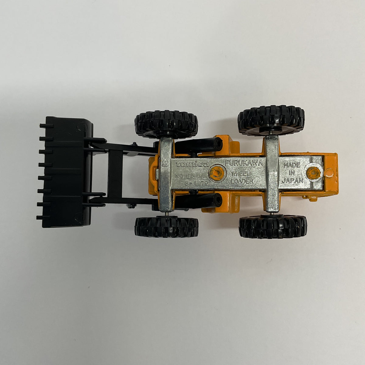 1972 Takara Tomy Tomica No.63 Furukawa Wheel Loader FL140 1/79 Made in Japan
