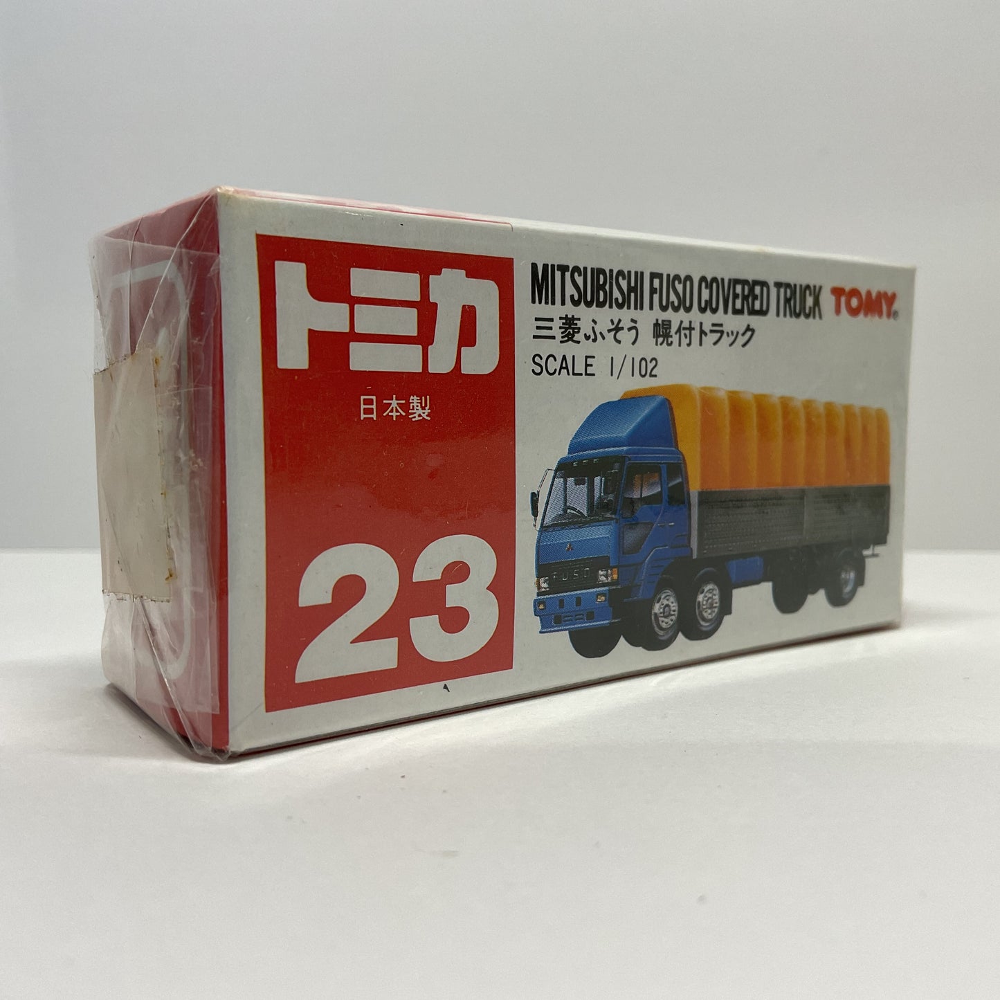 1990 Takara Tomy Tomica No.23 Mitsubishi Fuso Covered Truck 1/102 Made In Japan