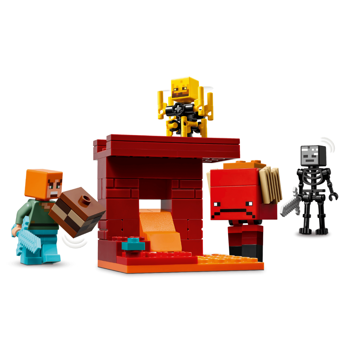 LEGO Minecraft The Nether Lava Battle 21266 Building Set 99 Pieces