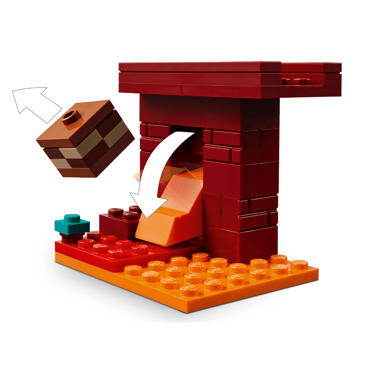 LEGO Minecraft The Nether Lava Battle 21266 Building Set 99 Pieces