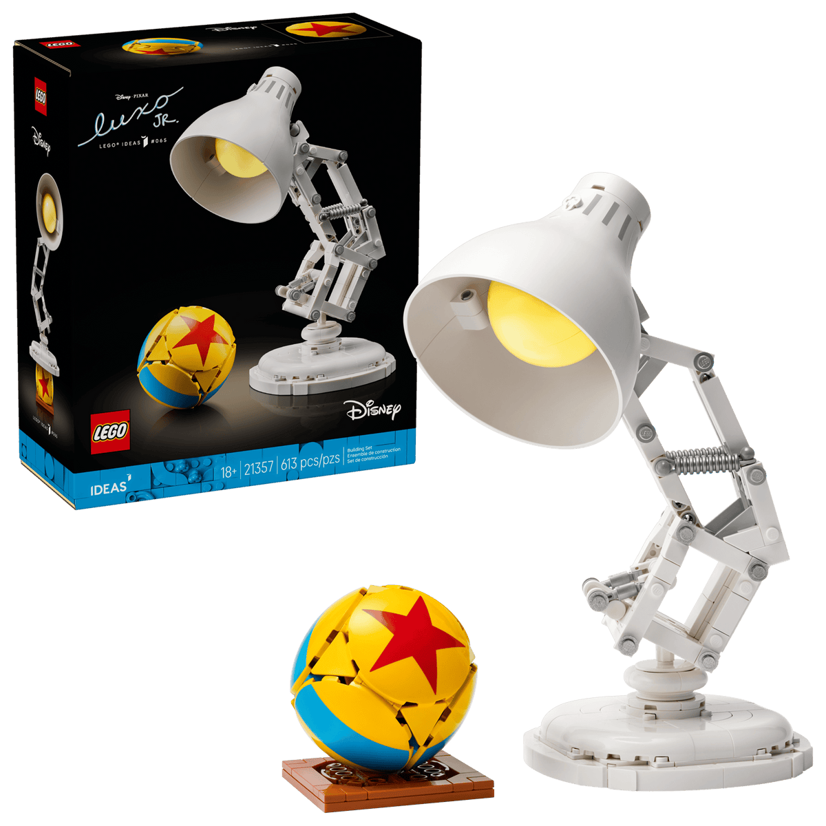 LEGO Ideas Disney Pixar Luxo Jr. 21357 Building Set 613 Pieces