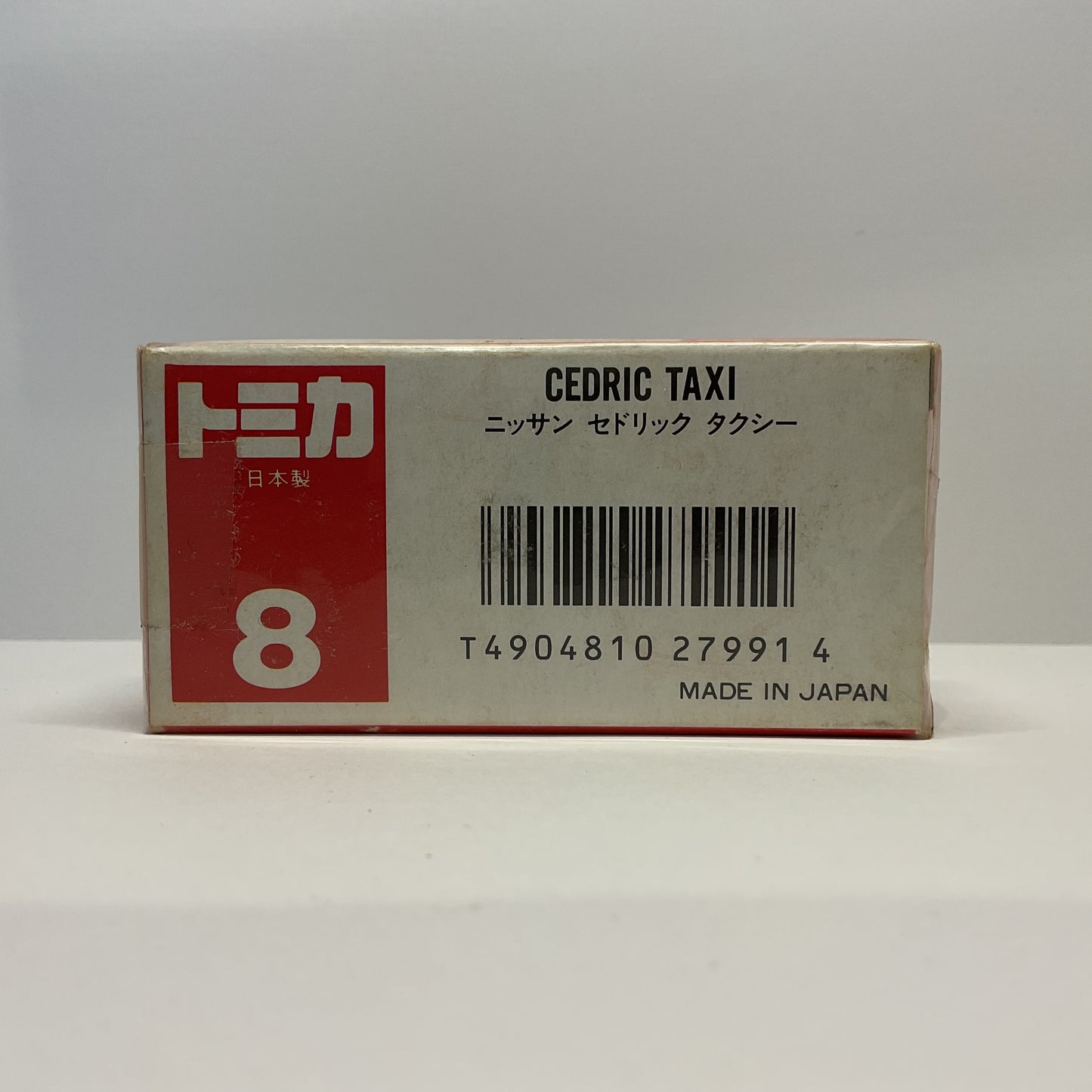 1988 Takara Tomy Tomica No.8 Nissan Cedric Taxi (Orange Kanto Taxi) 1/62 Made In Japan
