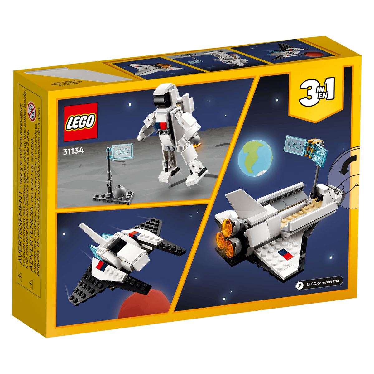 LEGO Creator 3-in-1 Space Shuttle 31134 Building Set
