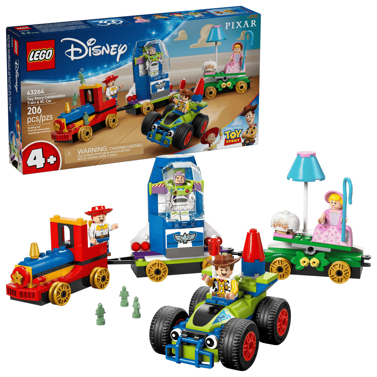 LEGO Disney Pixar Toy Story Celebration Train & RC Car 43264 Building Set