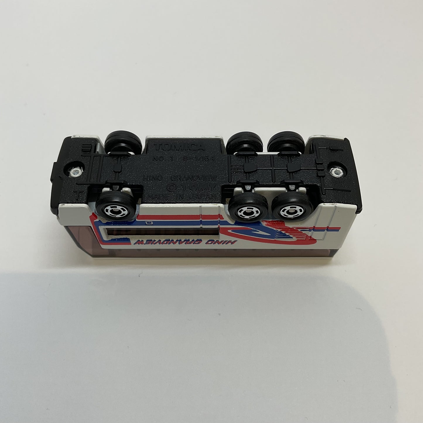 1986 Takara Tomy Tomica No.1 Hino Grandview Bus 1/154 Made In Japan
