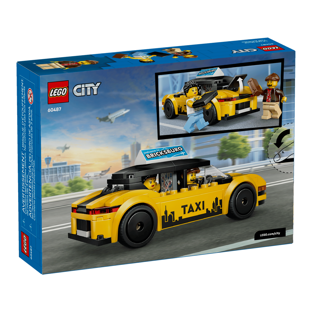 LEGO City Yellow Taxi 60487 Building Set 122 Pieces