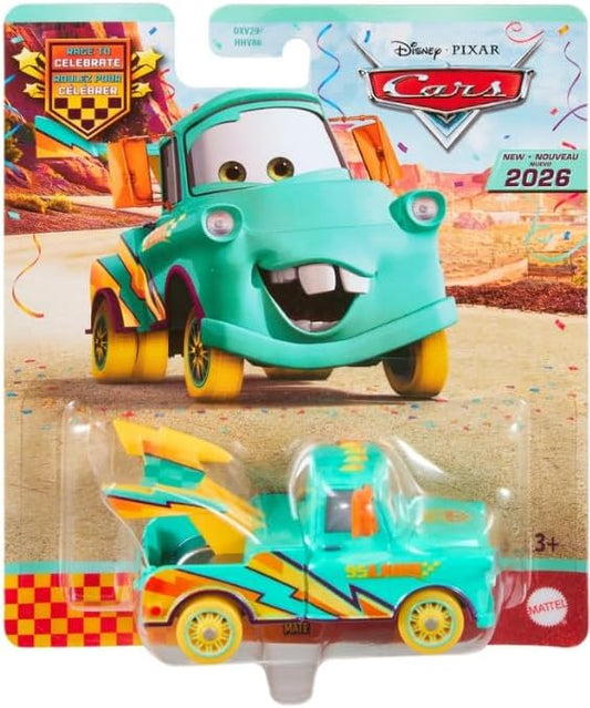 Mattel Disney Pixar Cars Race to Celebrate Mater Die-Cast Vehicle – Collectible Toy Car