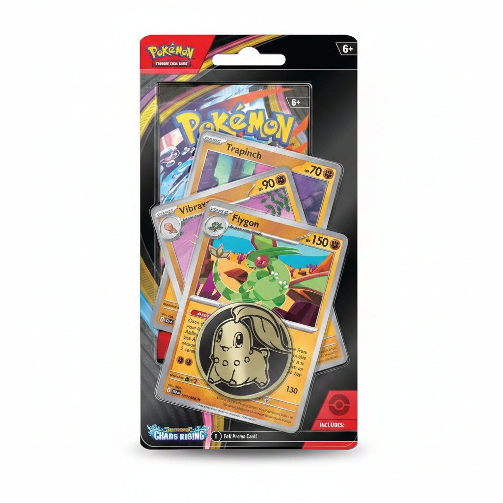 Pokémon TCG Mega Evolution Chaos Rising Premium Blister With Flygon Promo Card & Booster Packs