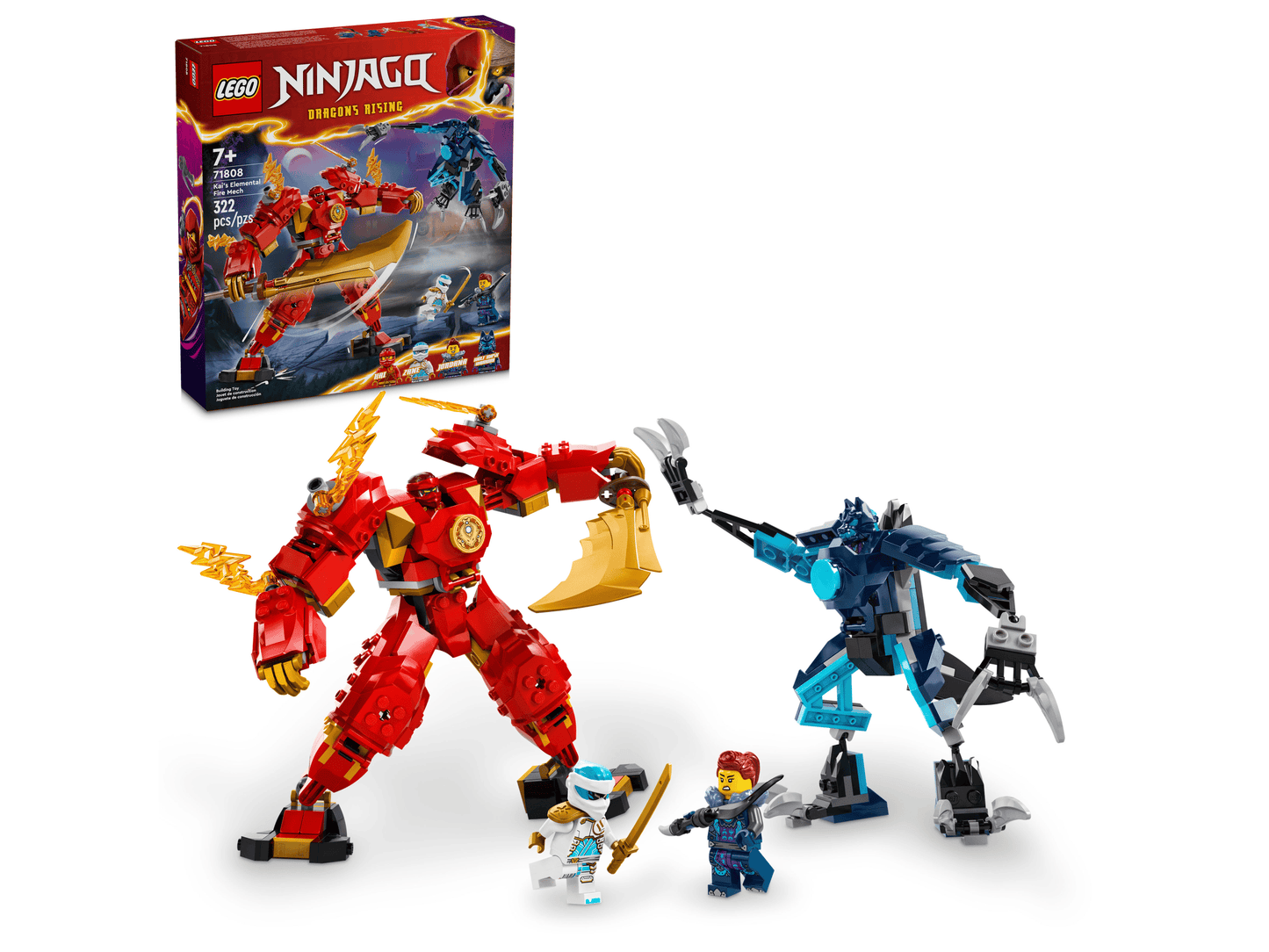 LEGO NINJAGO Dragons Rising Kai's Elemental Fire Mech 71808 Building Set