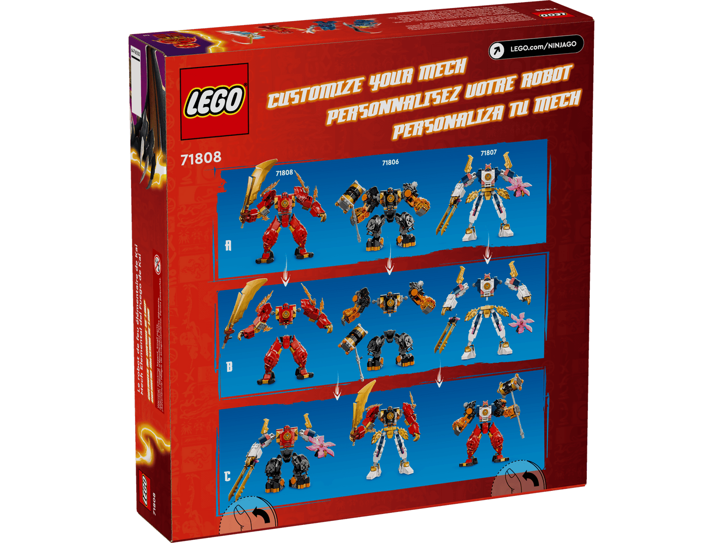 LEGO NINJAGO Dragons Rising Kai's Elemental Fire Mech 71808 Building Set