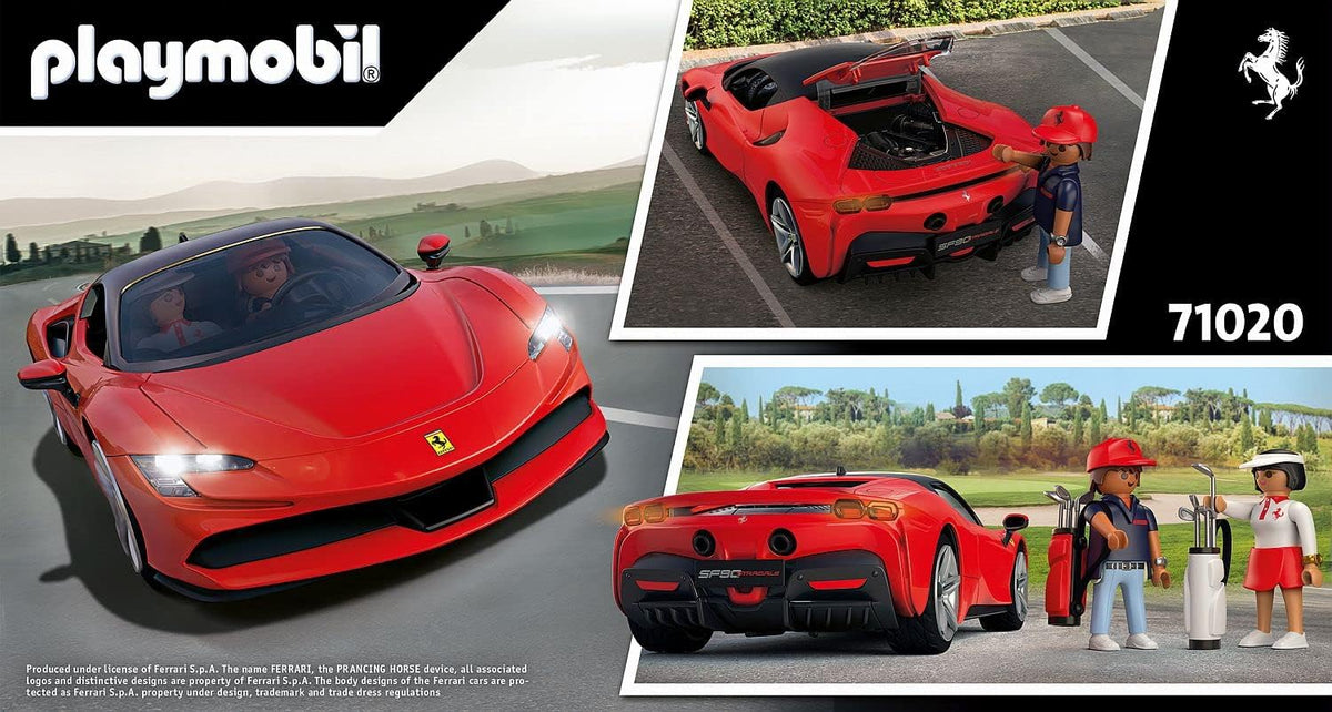 PLAYMOBIL Ferrari SF90 Stradale 71020 Supercar Model Set with Lights