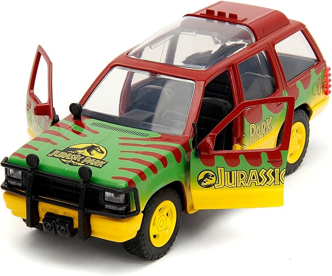 Jada Hollywood Rides Jurassic Park 30th Anniversary Ford Explorer Die-Cast Model Car – 1:32 Scale Collectible