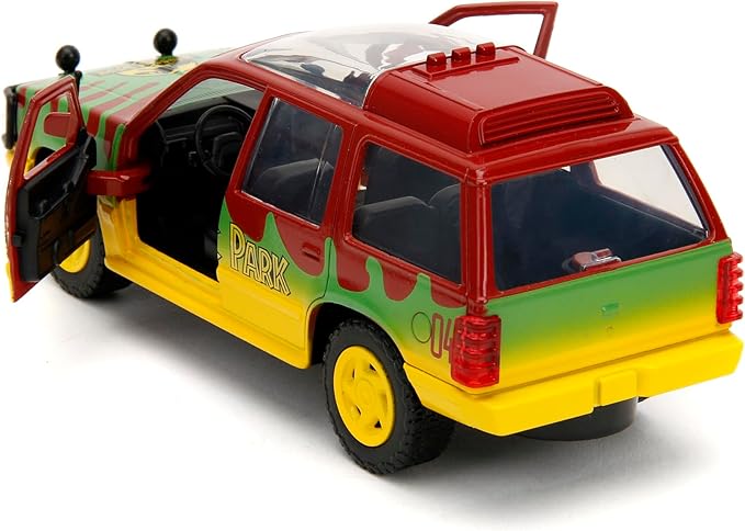 Jada Hollywood Rides Jurassic Park 30th Anniversary Ford Explorer Die-Cast Model Car – 1:32 Scale Collectible