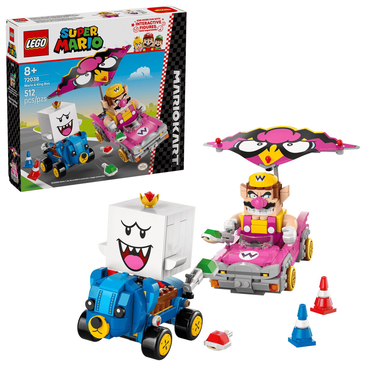 LEGO Super Mario Mario Kart Wario & King Boo 72038 Building Set