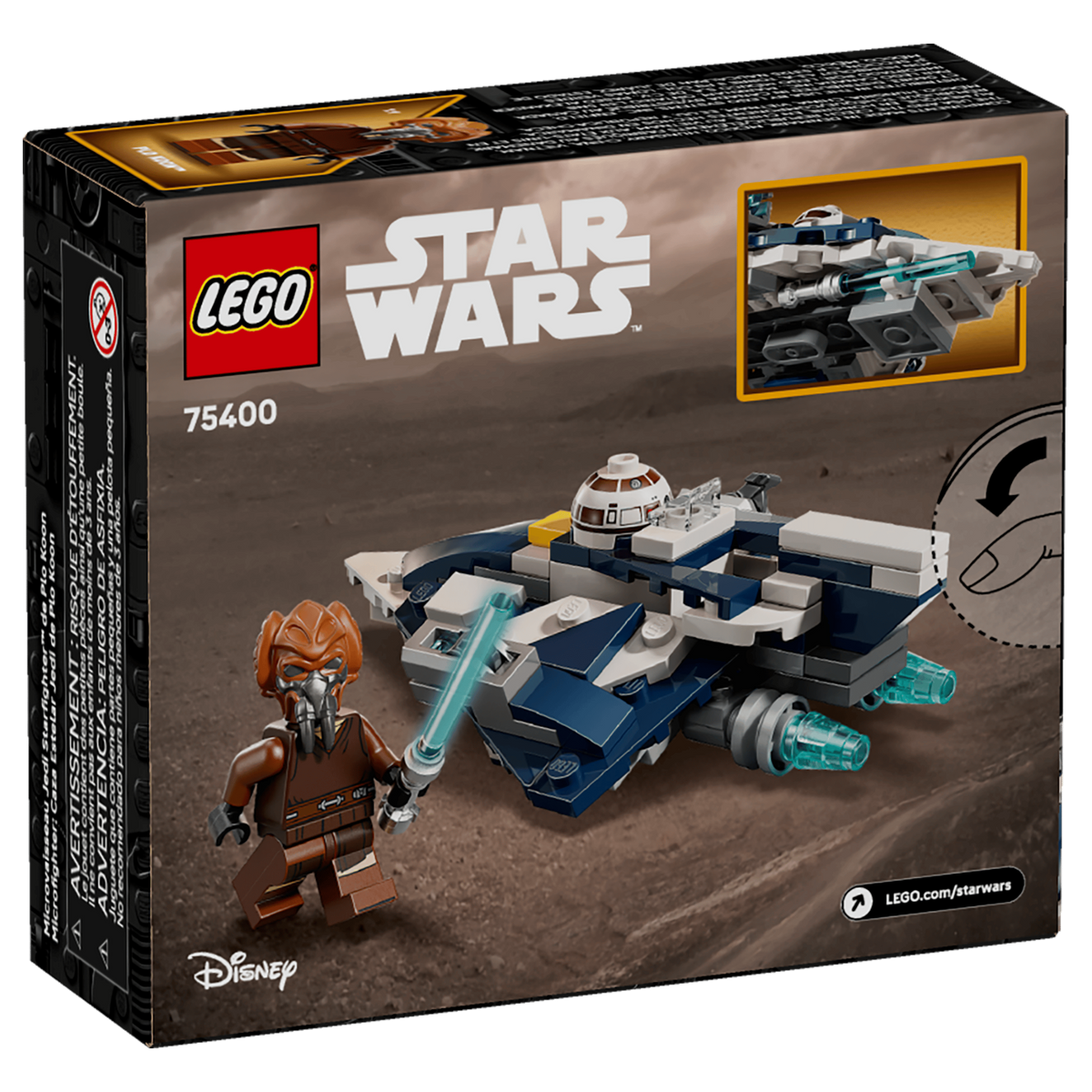 LEGO Star Wars Plo Koon's Jedi Starfighter Microfighter 75400 Building Set 89 Pieces