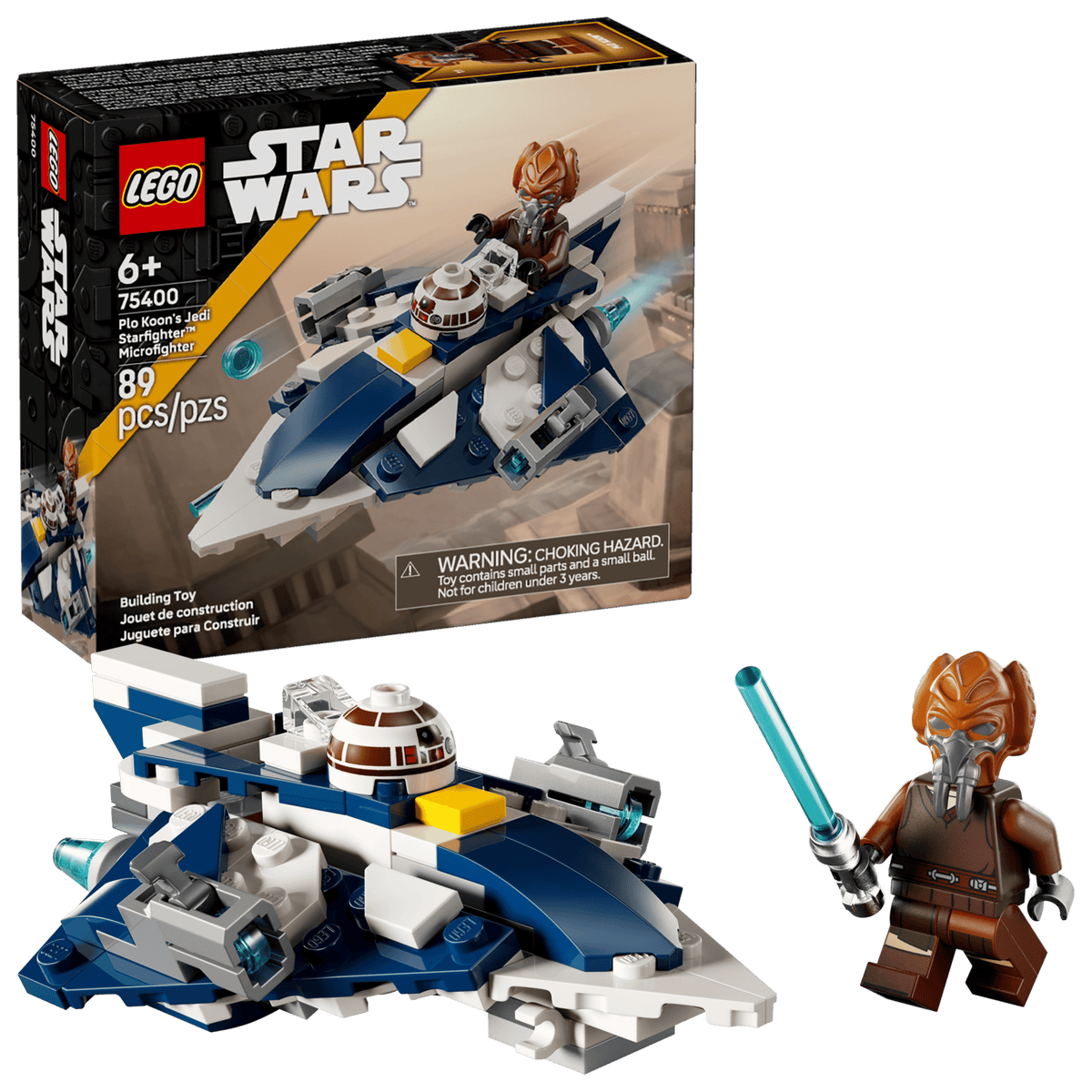 LEGO Star Wars Plo Koon's Jedi Starfighter Microfighter 75400 Building Set 89 Pieces