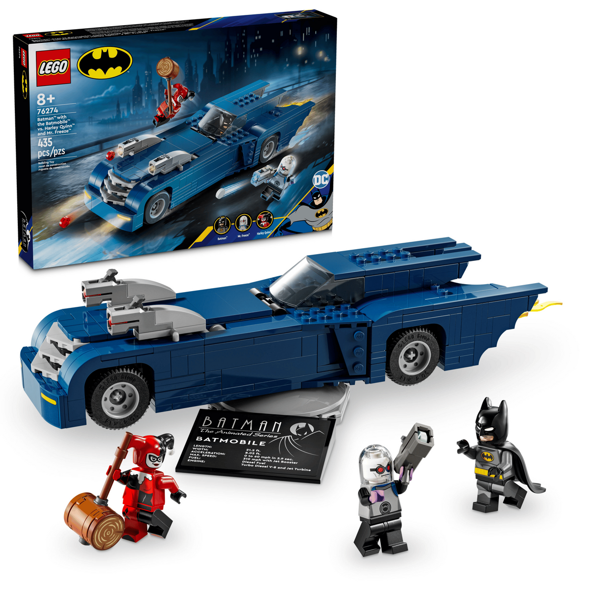 LEGO DC Batman With The Batmobile vs. Harley Quinn And Mr. Freeze 76274 Building Set