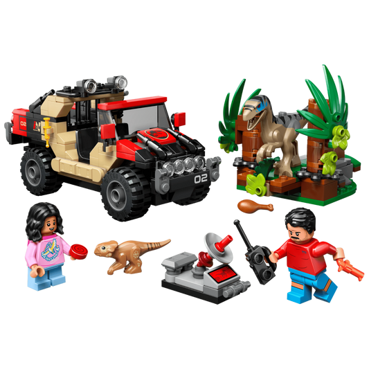 LEGO Jurassic World Raptor Off-Road Escape 76972 Building Set 285 Pieces