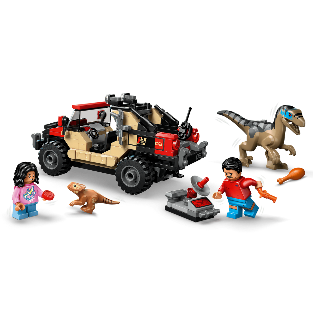 LEGO Jurassic World Raptor Off-Road Escape 76972 Building Set 285 Pieces