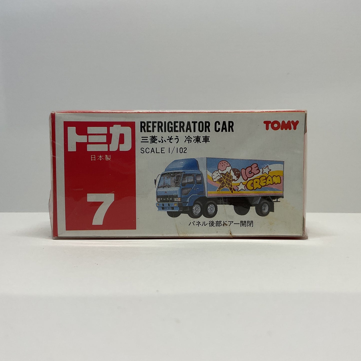 1988 Takara Tomy Tomica No.7 Mitsubishi Fuso Refrigerator Car 1/102 Made In Japan