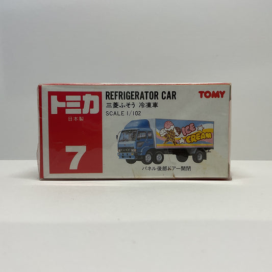 1988 Takara Tomy Tomica No.7 Mitsubishi Fuso Refrigerator Car 1/102 Made In Japan