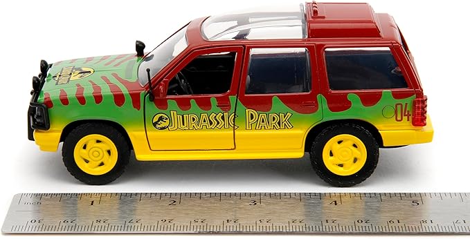 Jada Hollywood Rides Jurassic Park 30th Anniversary Ford Explorer Die-Cast Model Car – 1:32 Scale Collectible
