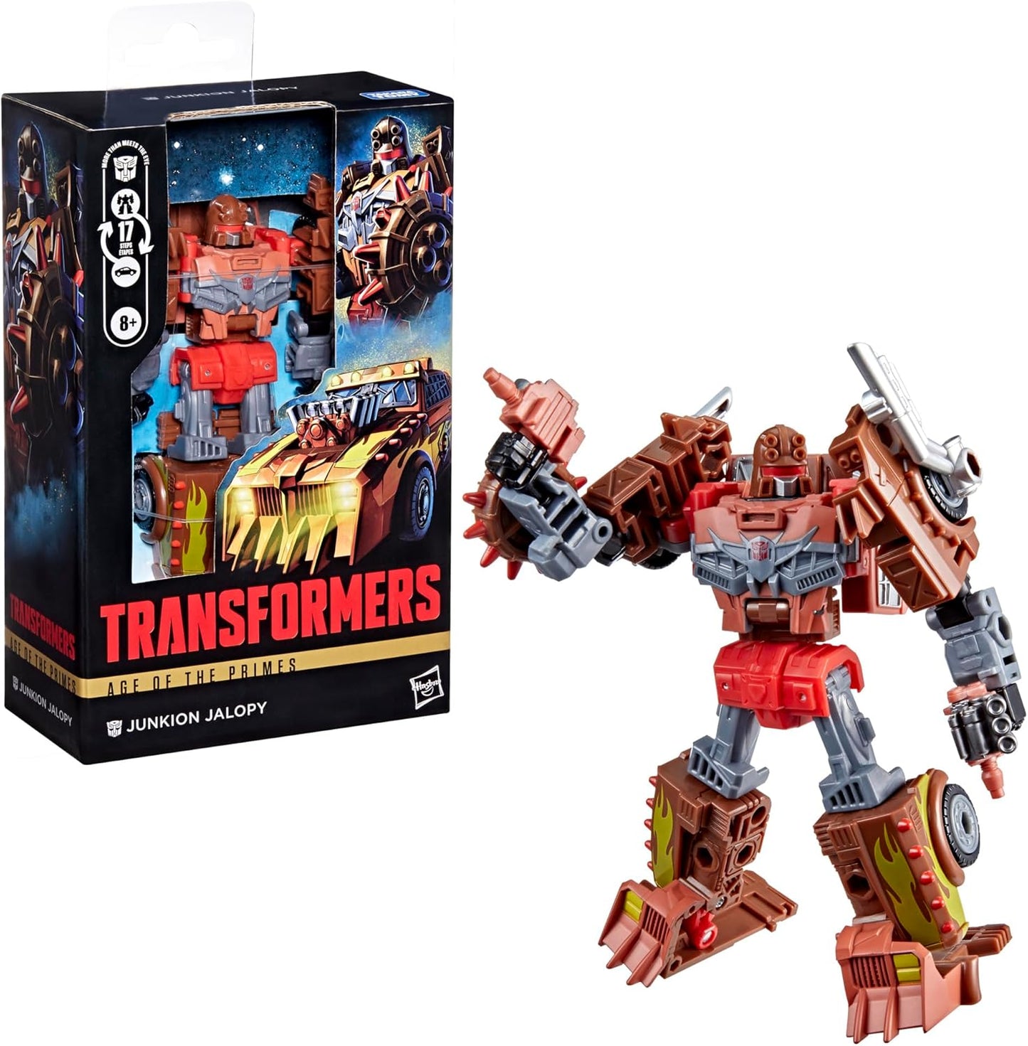 Takara Tomy Transformers Age Of The Primes Deluxe Class Junkion Jalopy Action Figure