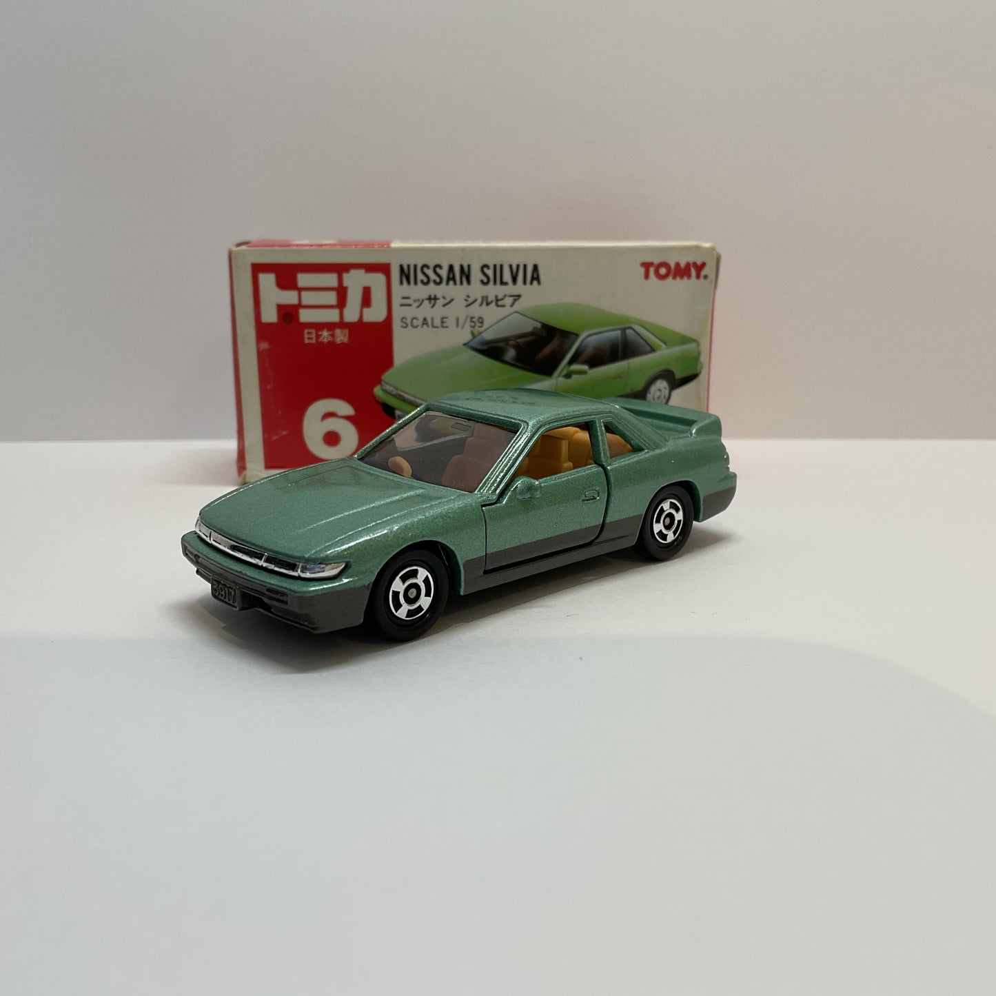 1989 Takara Tomy Tomica No.6 Nissan Silvia 1/59 Made in Japan
