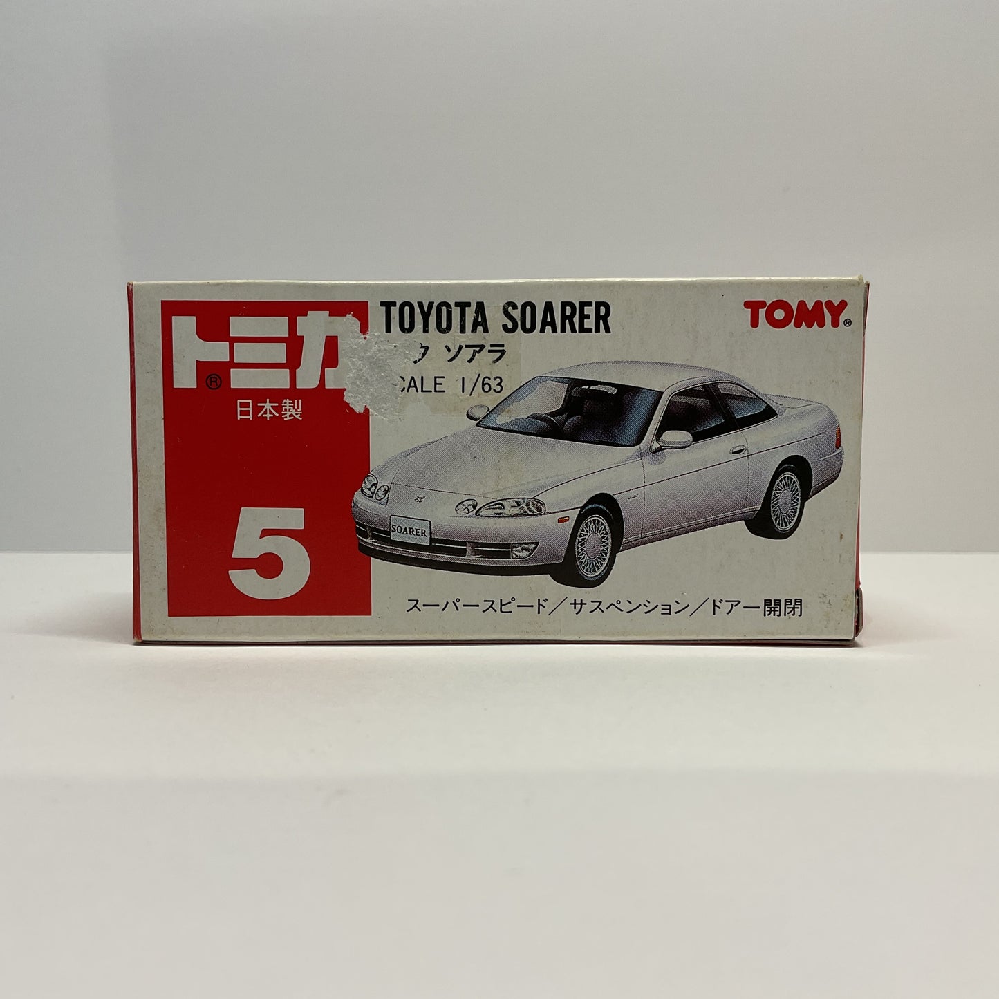 1992 Takara Tomy Tomica No.5 Toyota Soarer 1/63 Made In Japan