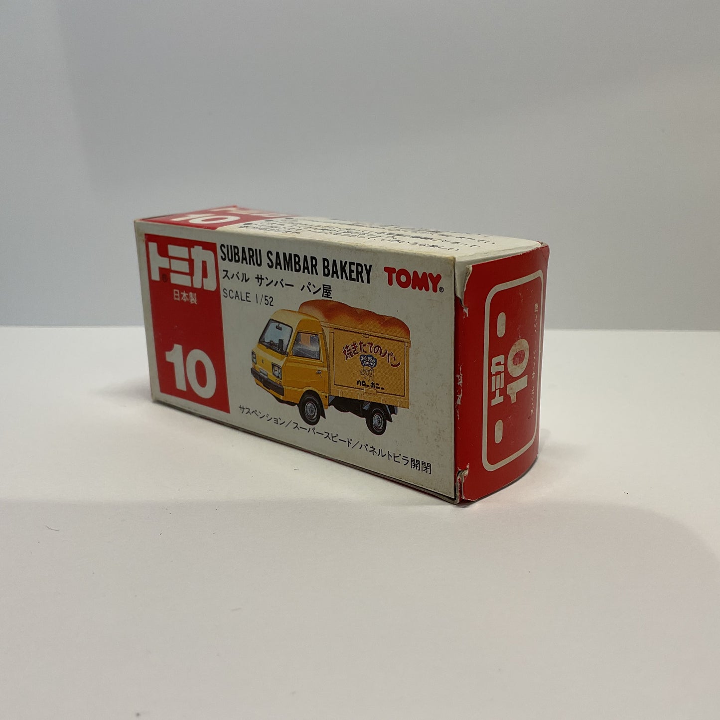 1987 Takara Tomy Tomica No.10 Subaru Sambar Bakery 1/52 Made In Japan