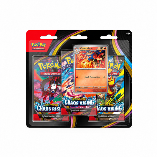 Pokémon TCG Mega Evolution Chaos Rising 3-Pack Blister With Charmeleon Promo Card & Booster Packs