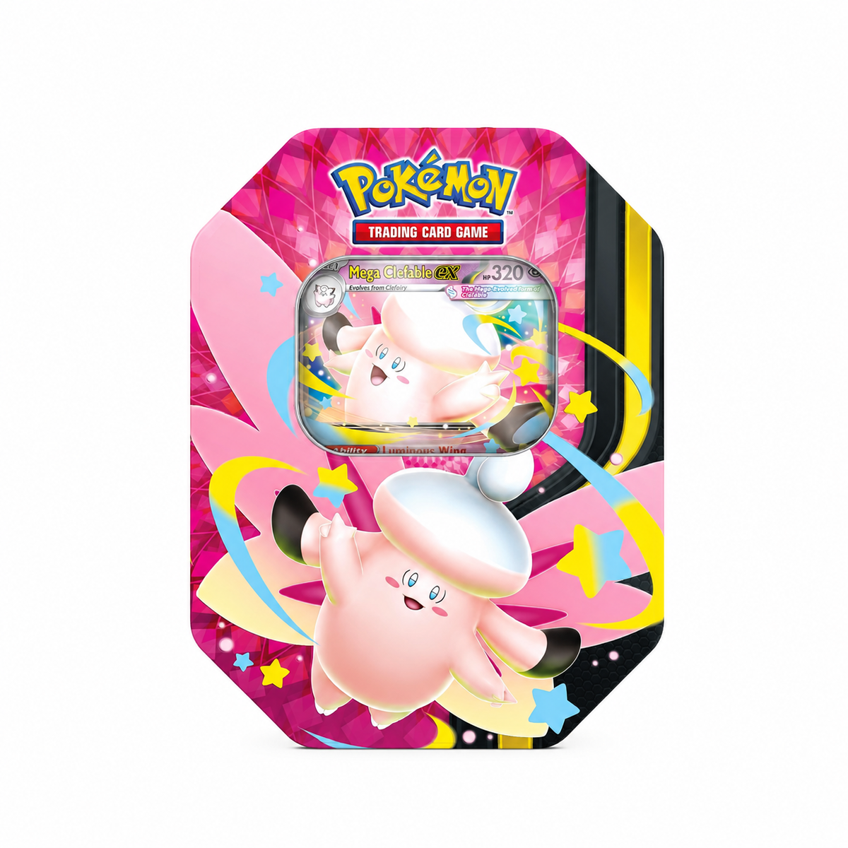 Pokémon TCG Mega Moonlit Tin Mega Clefable ex