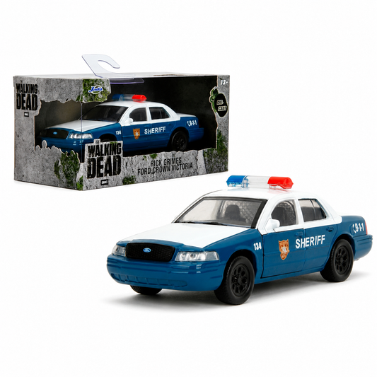 Jada Toys Hollywood Rides The Walking Dead Rick Grimes Ford Crown Victoria 1:32 Die-Cast Model Car