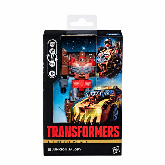 Takara Tomy Transformers Age Of The Primes Deluxe Class Junkion Jalopy Action Figure