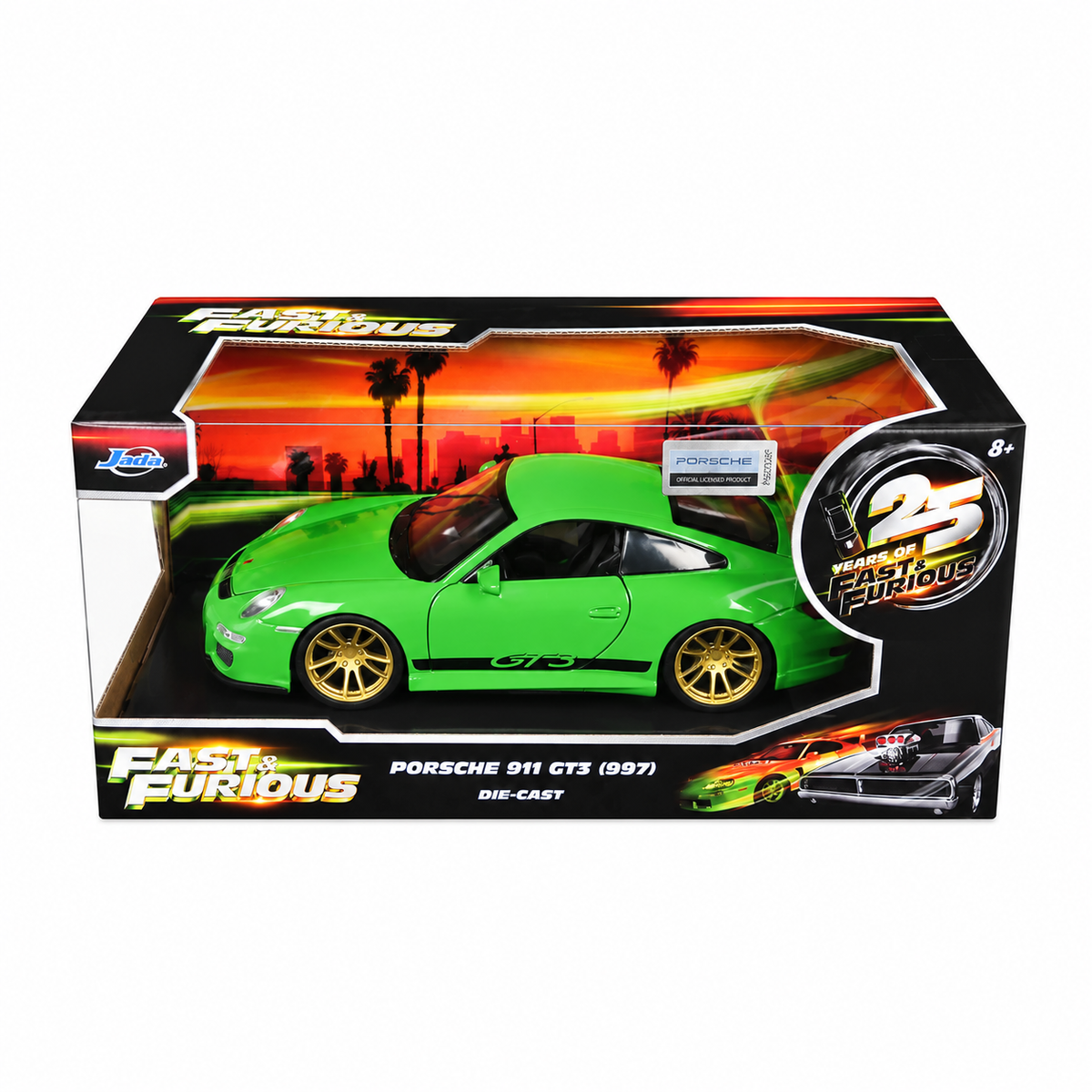 Jada Toys Fast & Furious 25th Anniversary Porsche 911 GT3 (997) 1:24 Die-Cast Model Car