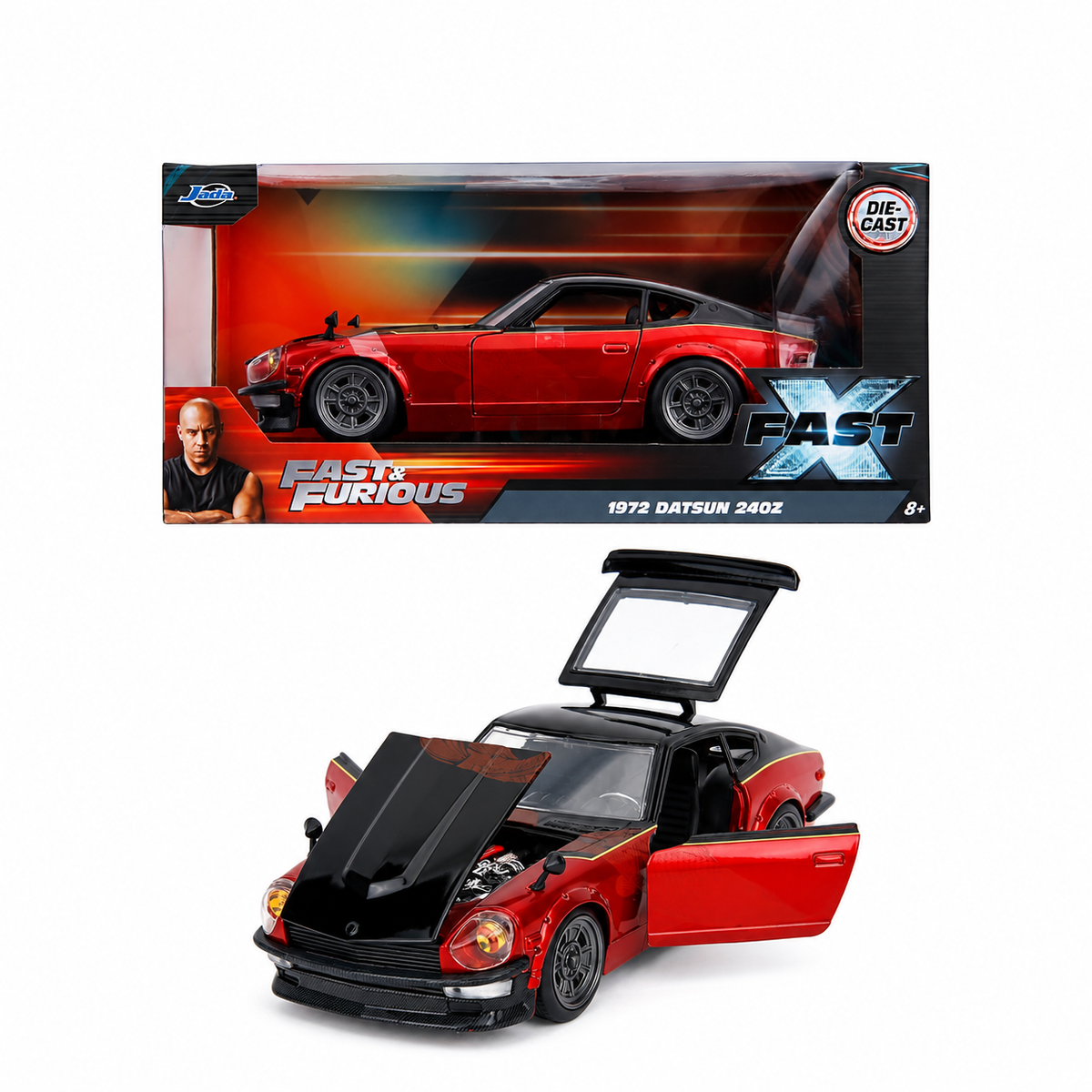Jada Toys Fast & Furious 25th Anniversary 1972 Datsun 240Z 1:24 Die-Cast Model Car